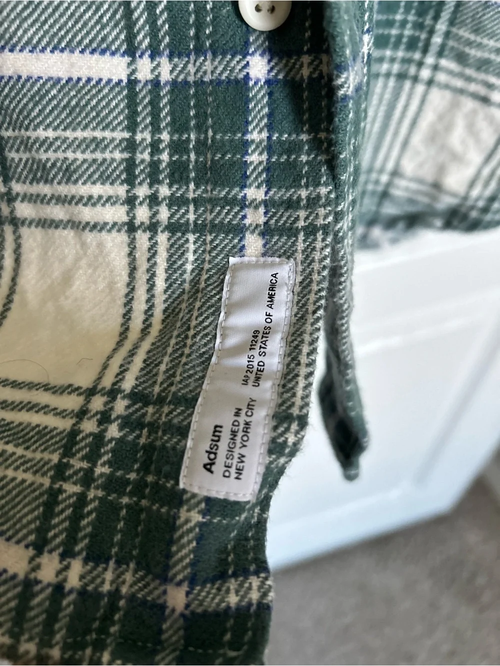Adsum Green & White Plaid Button-Up Shirt